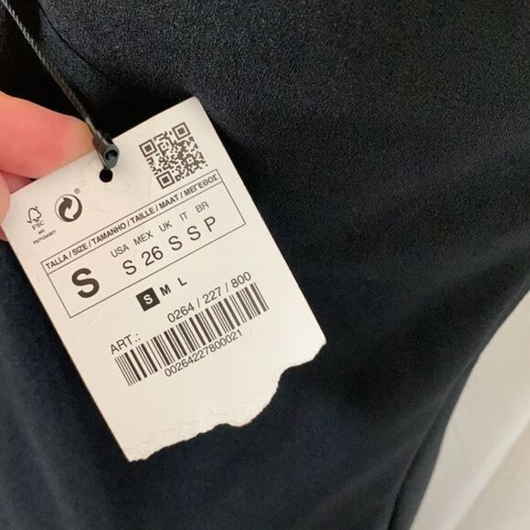 Zara Black Zipper Front Mini Dress - Picture 8 of 8